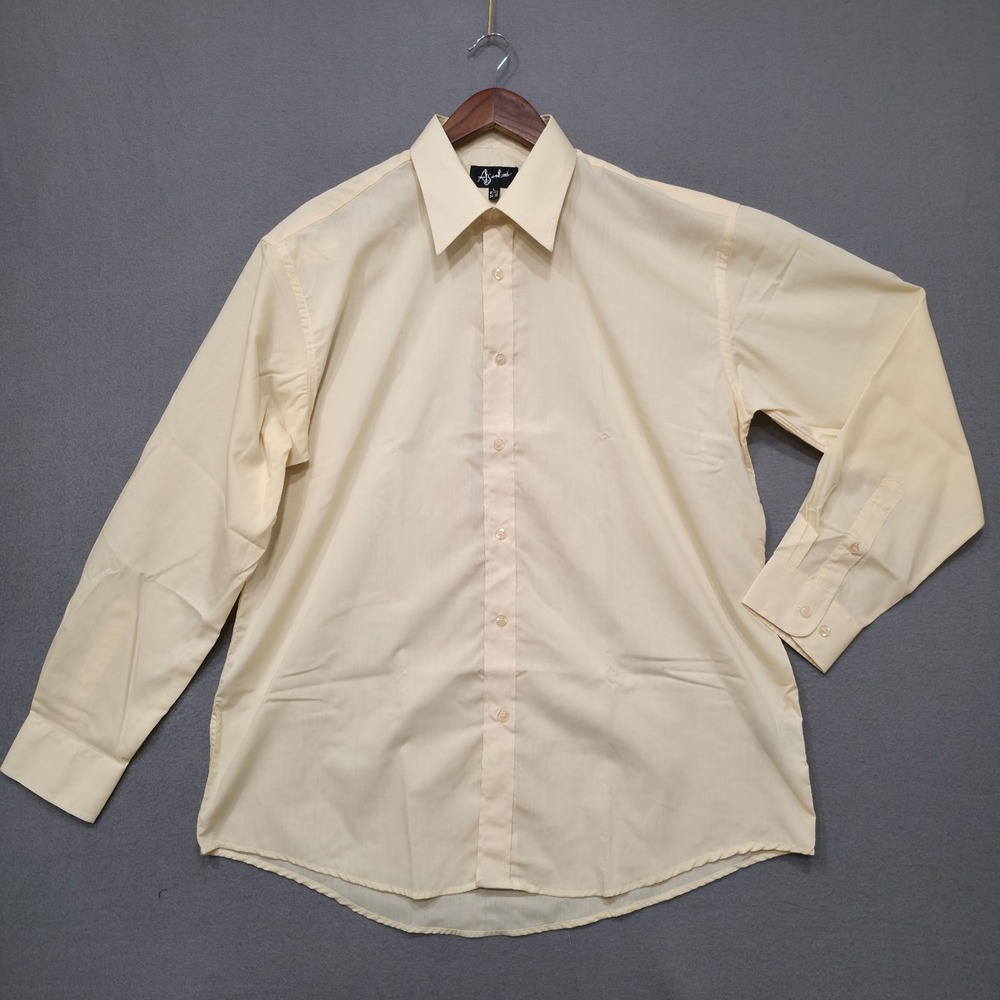 A. Santoni Men's Yellow Long Sleeve Button Up Dress Shirt Sz 16-16.5-34/35 NWOT